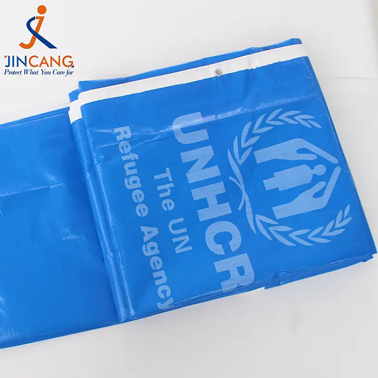 220 г синього білого кольору з друком PE Tarpaulin