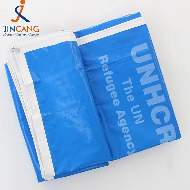 220 г синього білого кольору з друком PE Tarpaulin