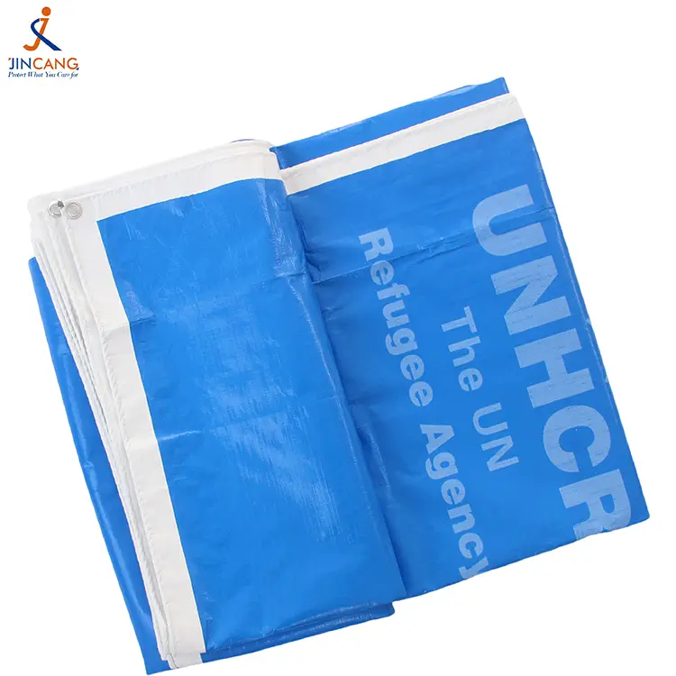 220 г синього білого кольору з друком PE Tarpaulin