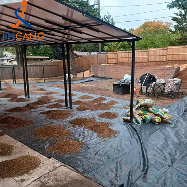 Геотекстильна трав'яна бар'єр Чорний бур'ян Бар'єрний тканинний килимок